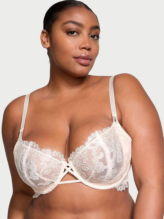 Wicked Unlined Boho Floral Embroidery Balconette Bra