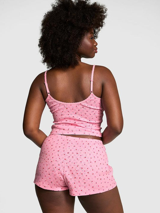 Cotton Heart Pointelle Sleep Shorts